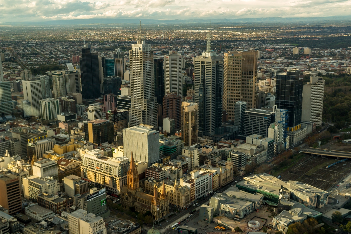 Vistas desde la Eureka Tower, Melbourne