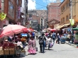 Calles de mercado en la Paz