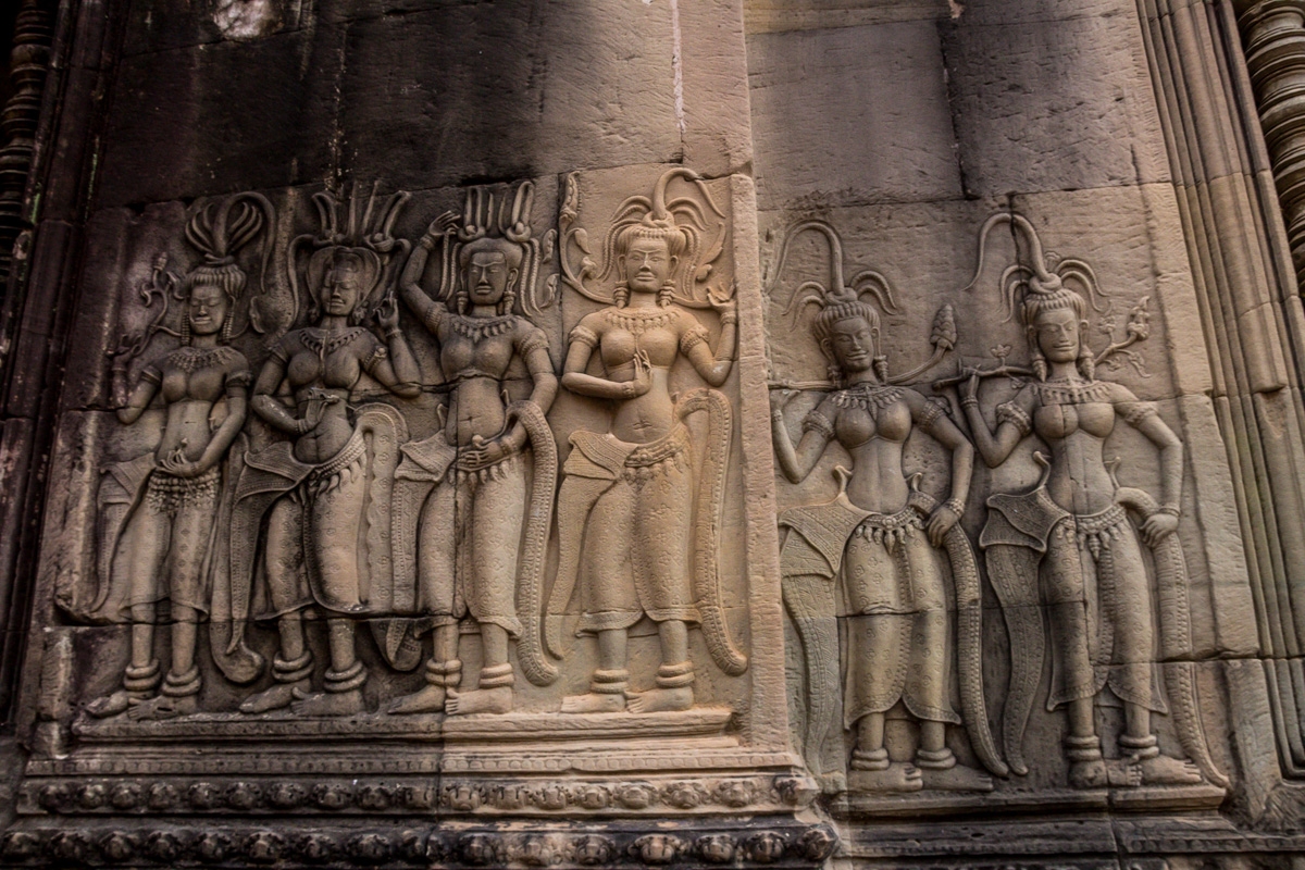 Apsaras, las bailarinas celestiales, Angkor Wat