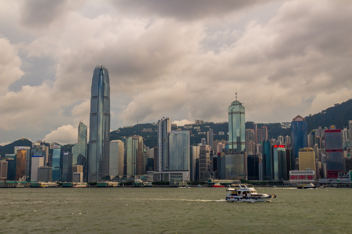 El skyline de la isla de Hong Kong