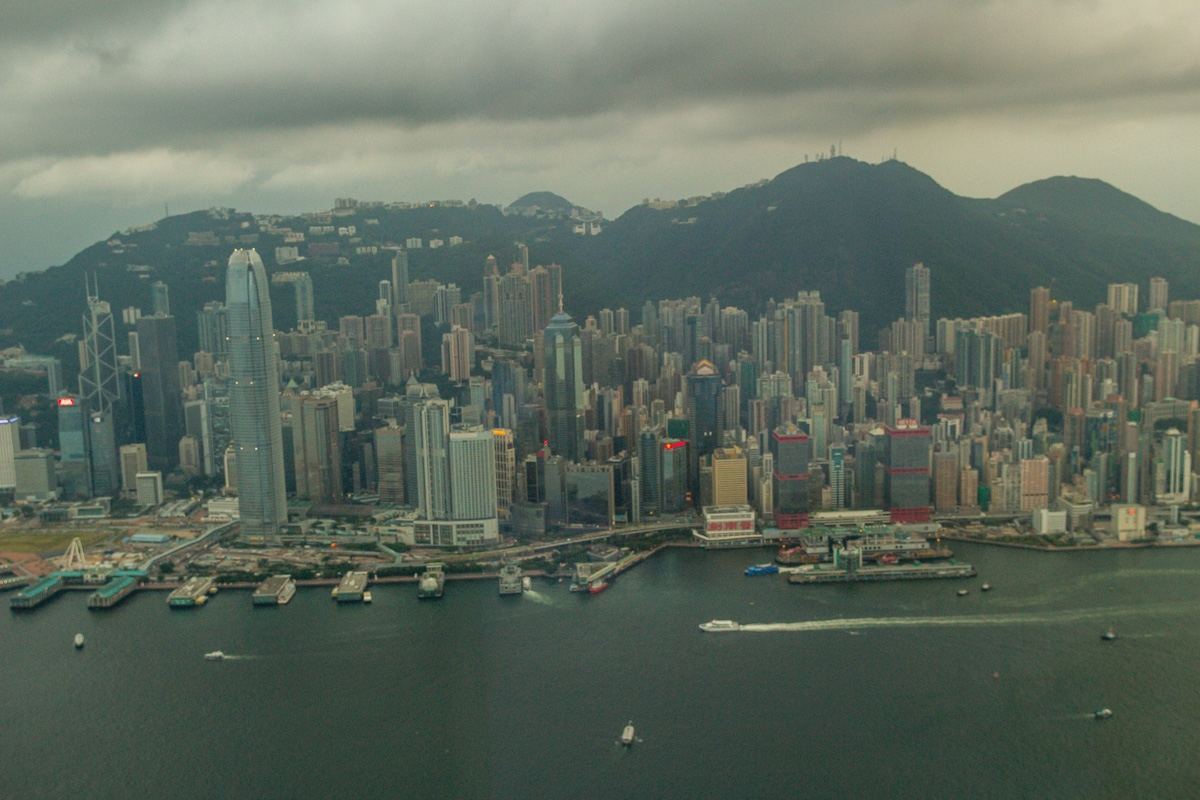 Hong Kong island, tarde tormentosa