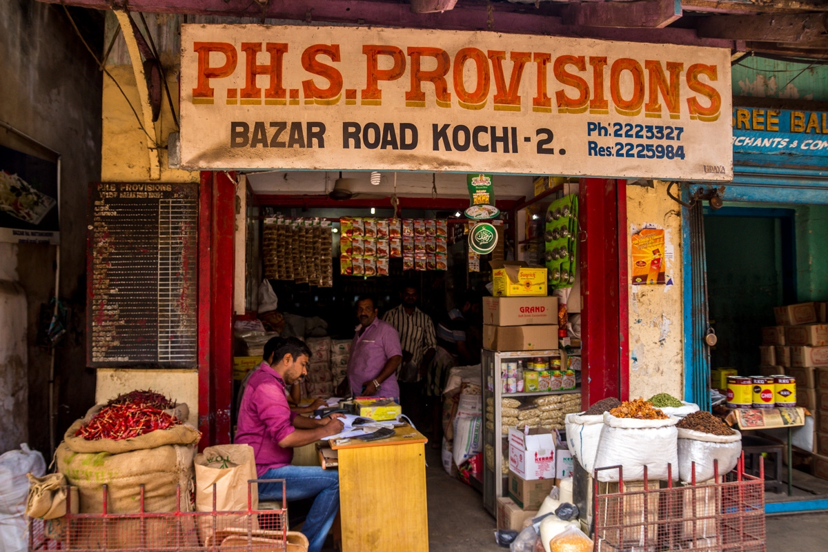 Pequeñas tiendas en Kochi