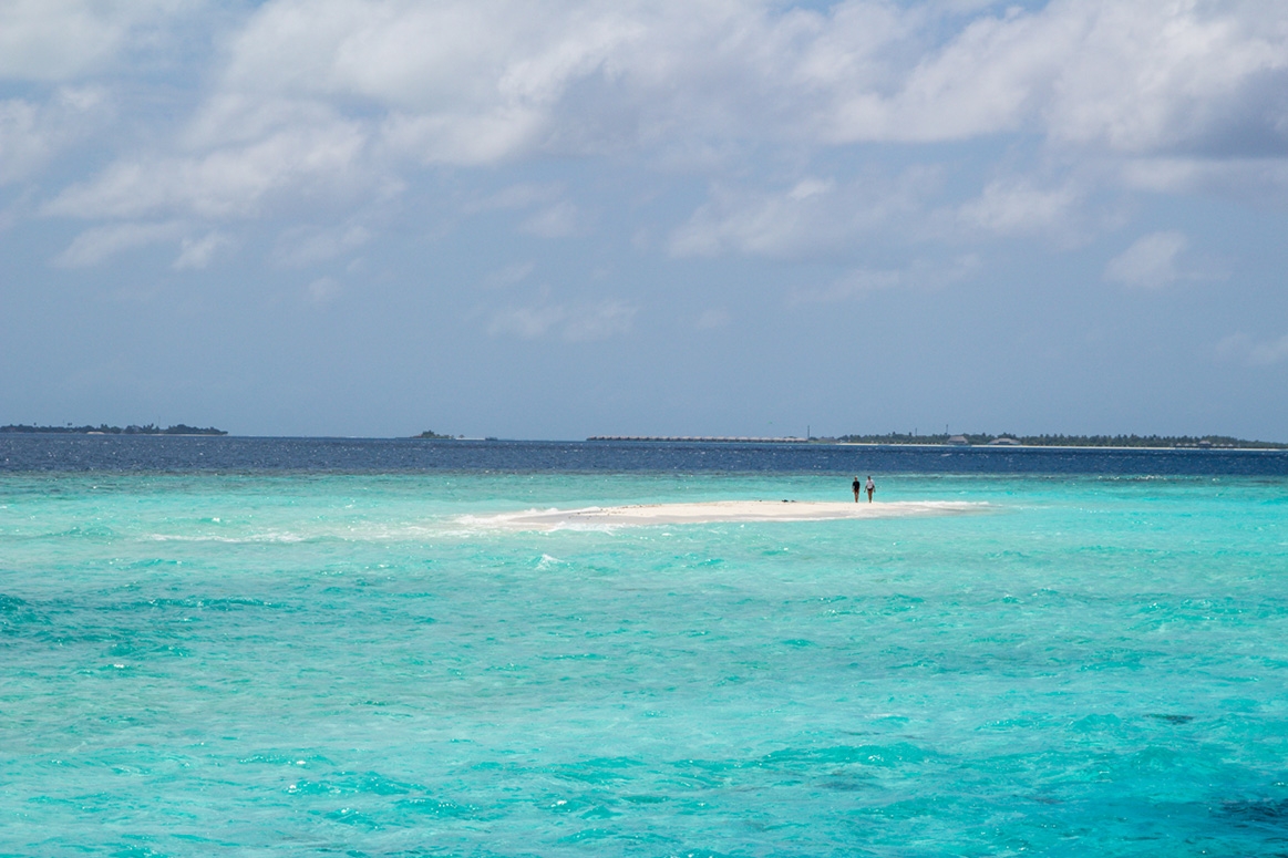 Paseando por el sandbank. Maldivas