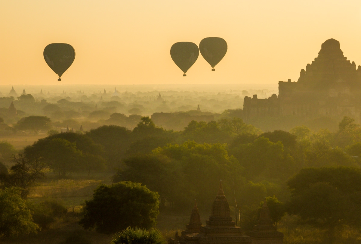 Volando bajo en Bagan
