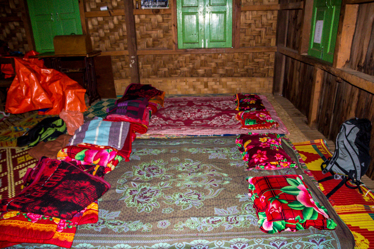 Aquí dormimos el primer día, en Kyauk Su