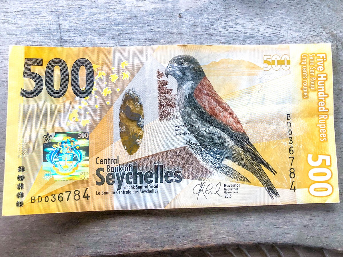 Billete de 500 rupias, Seychelles