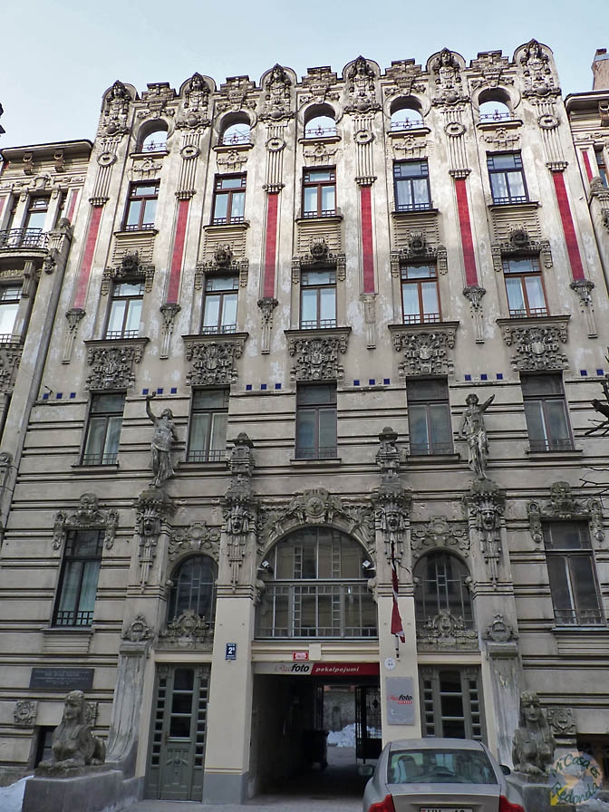 Increibles fachadas de Art Nouveau, Riga