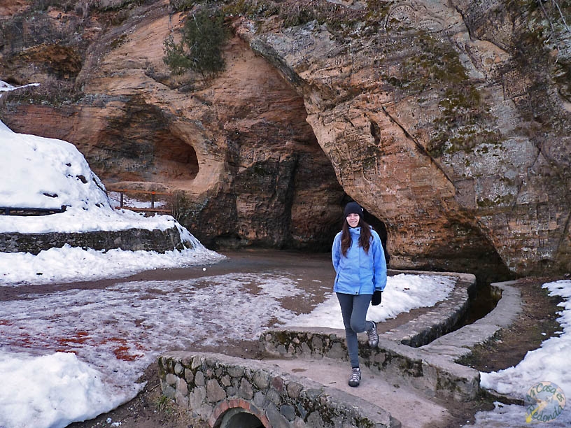 Cueva de Gutmana, donde se ambienta la Rosa de Turaida. Sigulda