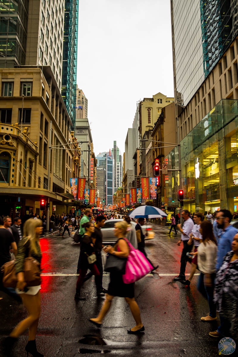 Caminando por el CBD (distrito financiero) de Sydney