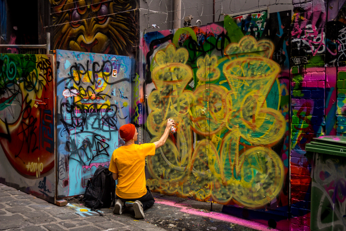 Hosier Lane, el callejón de los graffitis. Melbourne