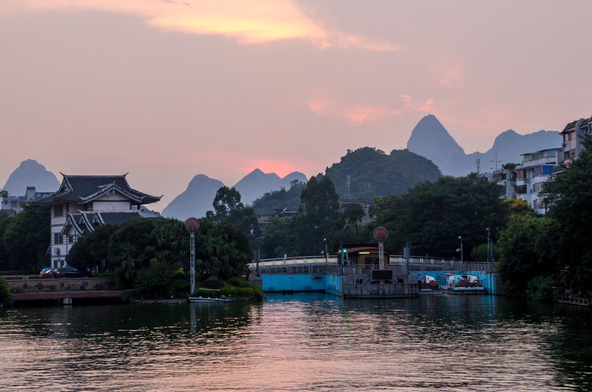 Atardecer en Guilin