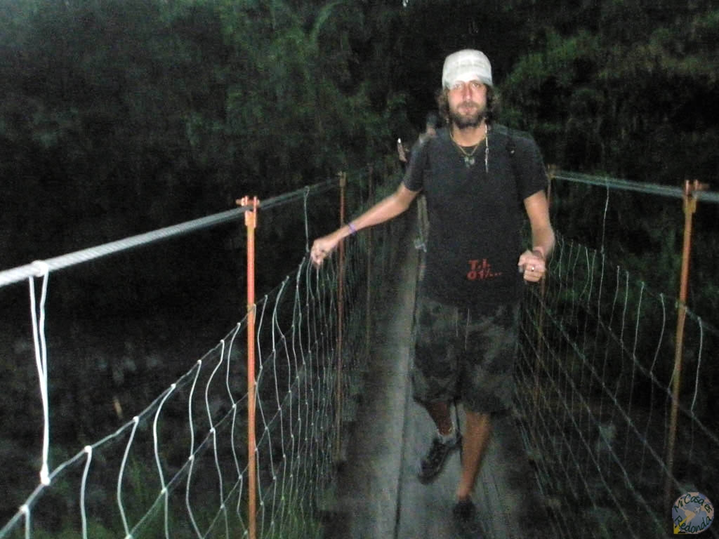 Puentes colgantes yendo al volcán Arenal