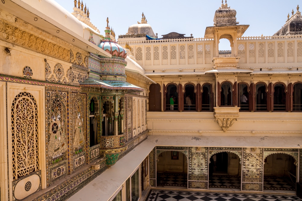 Dentro del palacio, Udaipur