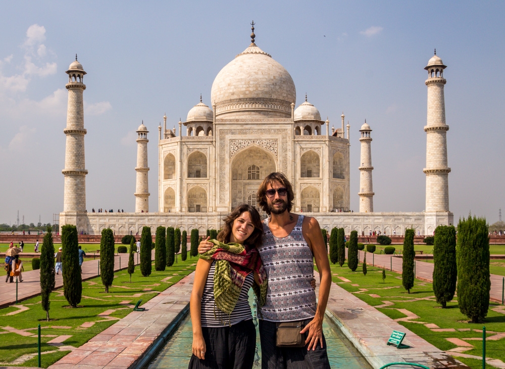 La única foto decente que nos hicieron, Taj Mahal