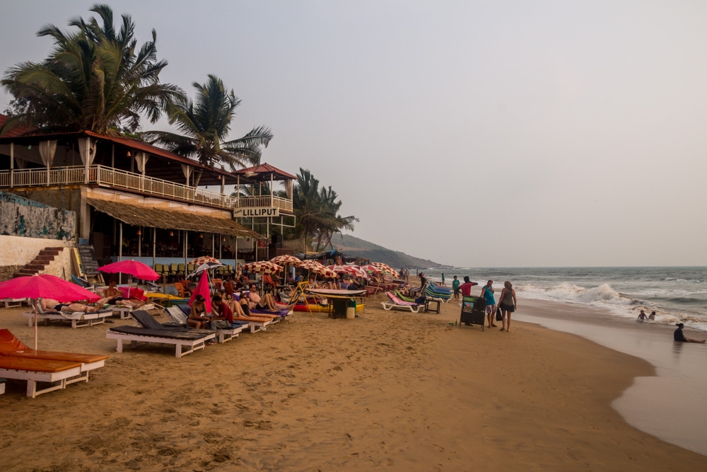 Restaurantes y alojamientos en Anjuna, Goa