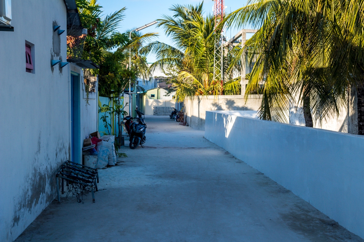 Una calle cualquiera de Maafushi