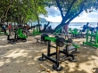 Gimnasio gratis en la playa de Beau Vallon, Mahe, Seychelles