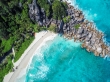 Playas de Seychelles a vista de dron
