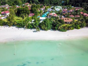cote d'or desde el aire, praslin, seychelles